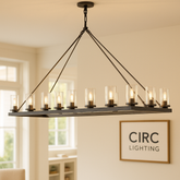 Ondra Linear Clear Glass Chandelier 72"